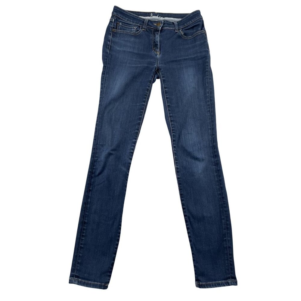 Boden Jeans Womens 6 Long Blue Skinny Dark Wash Low Rise‎ Denim